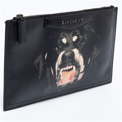 givenchy rottweiler medium pouch in black|Givenchy rottweiler bag for sale.